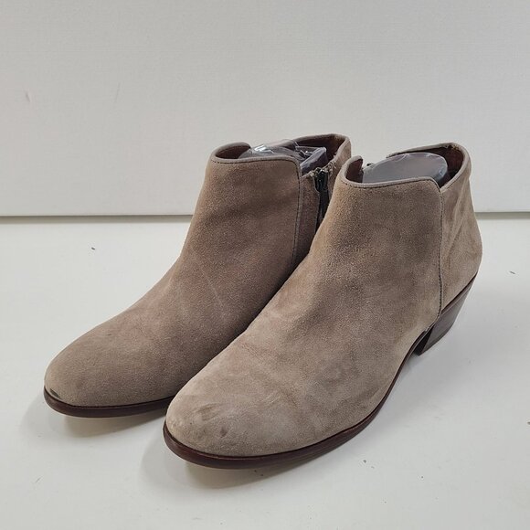 Sam Edelman Petty Ankle Boots Suede Beige Women's Size 8.5 side zip casual - Picture 4 of 13